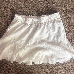 Forever 21 White Smocked Skater Mini Skirt